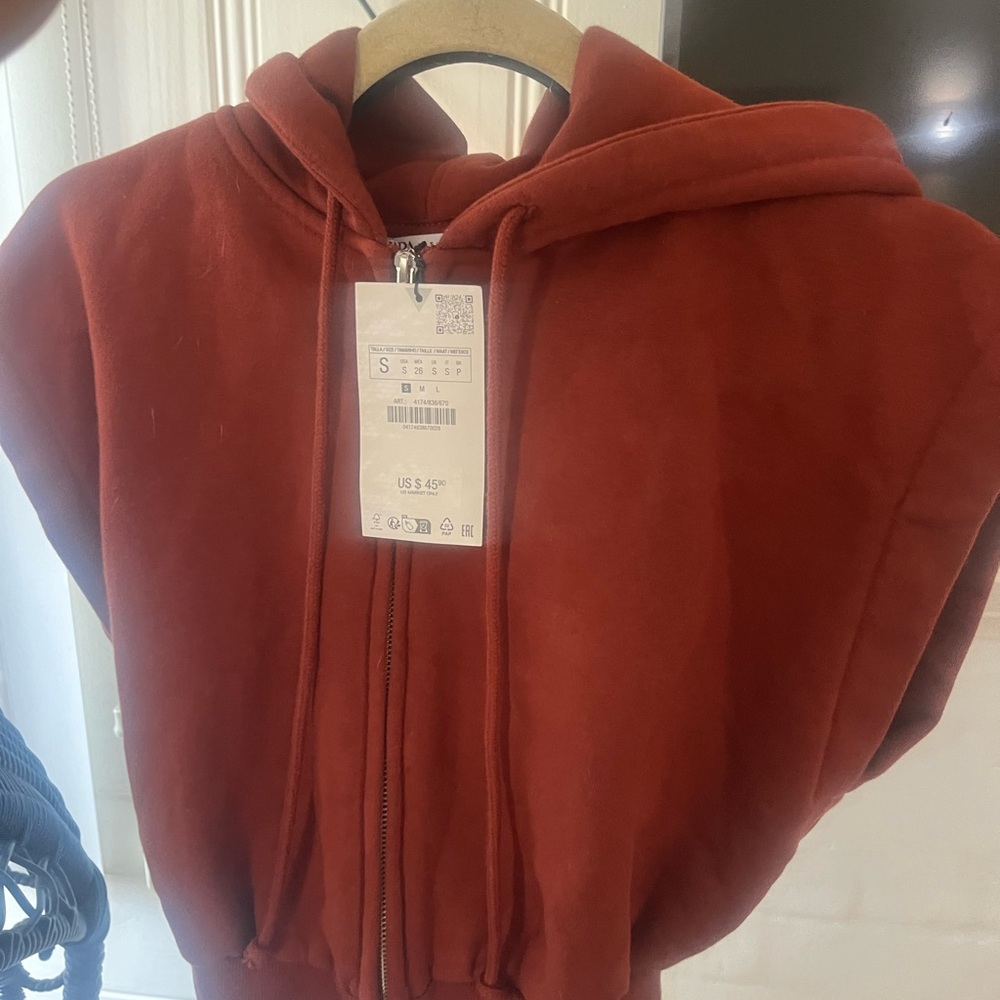 New with tags ZARA hooded vest/jacket